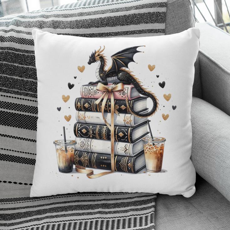 Dragon Hoard Of Books Reading Lover Cute Art Pillowcase