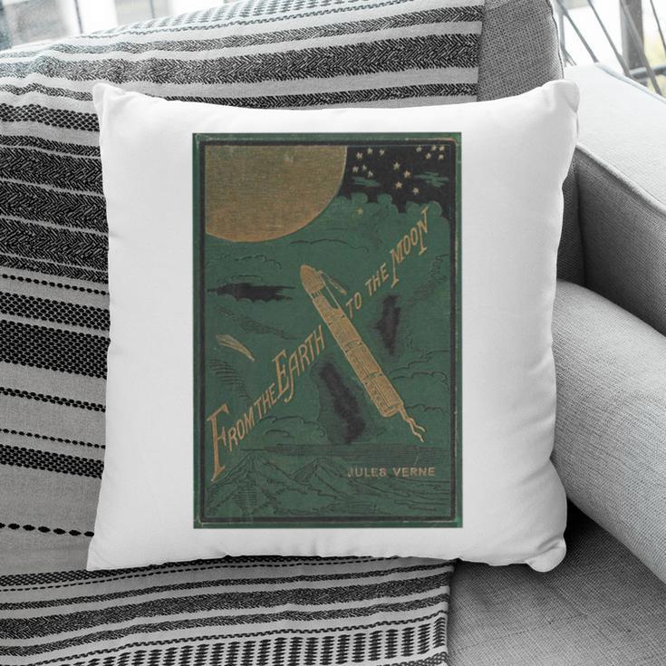 From The Earth To The Moon Book Cover 1874 Premium Pillowcase