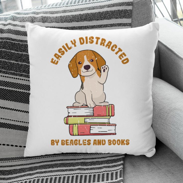 Easily Distracted By Beagles And Books Beagle Dog Pillowcase Easily Distracted By Beagles And Books Beagle Dog Pillowcase