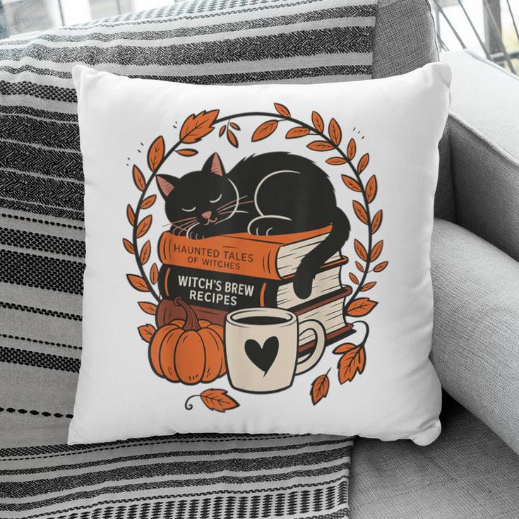 Fall Book Teacher Cat Books Halloween Autumn Librarian Pillowcase