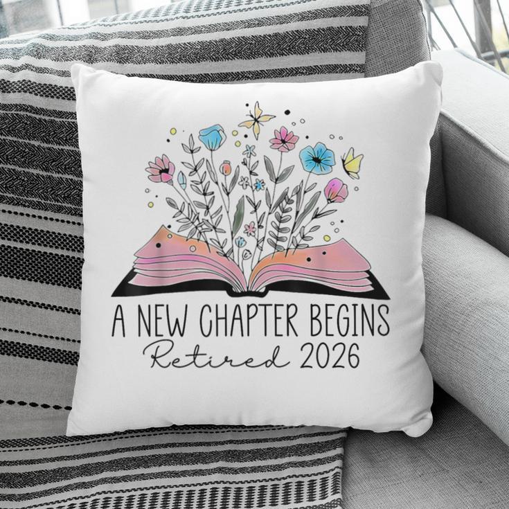Floral Book A New Chapter Begins Retired 2026 Retirement Pillowcase