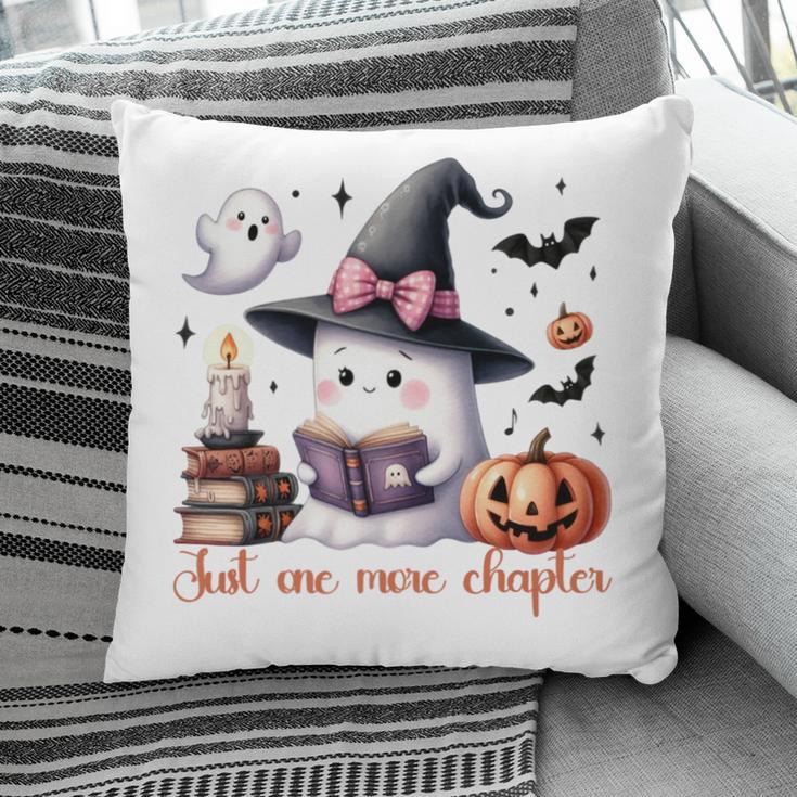 Ghost Reading Book Coquette Bow Halloween Girl Toddler Kid Premium Pillowcase