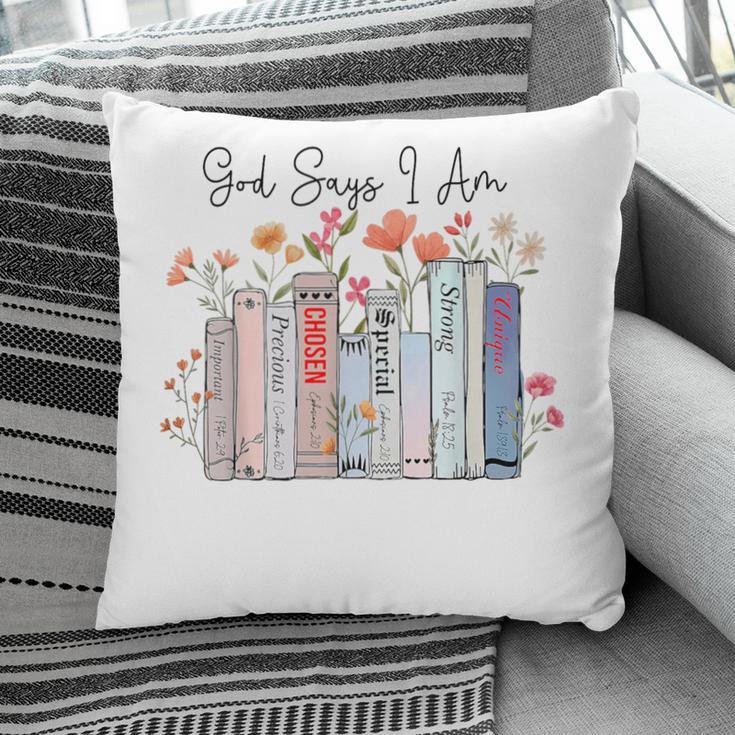 God Says I Am Book Bible Verse Christian Girls Women Pillowcase