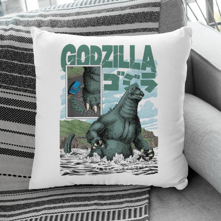 Godzilla Ocean Scene Comic Book Illustration Movie Monster Pillowcase