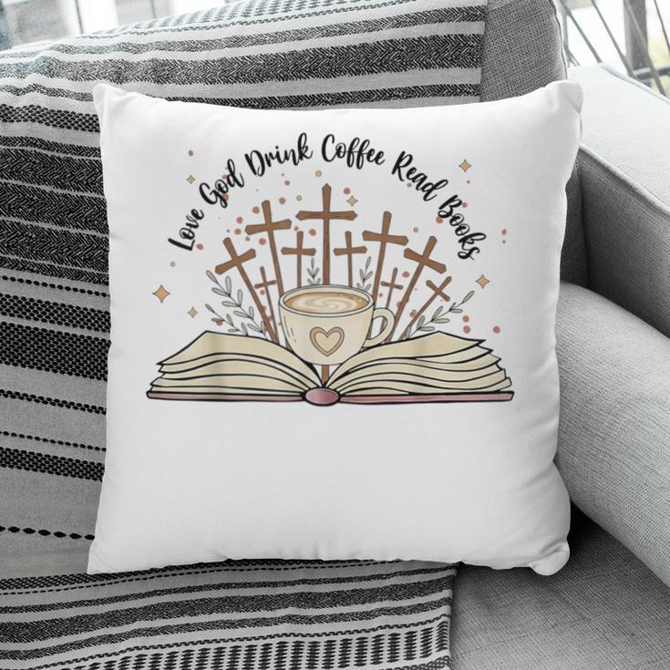 Groovy Flowers Love God Drink Coffee Read Books Christian Pillowcase