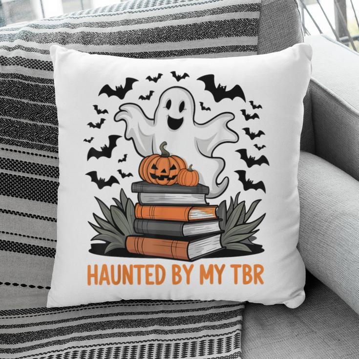 Haunted By My TBR Boo Halloween Book Lover Librarian Pillowcase