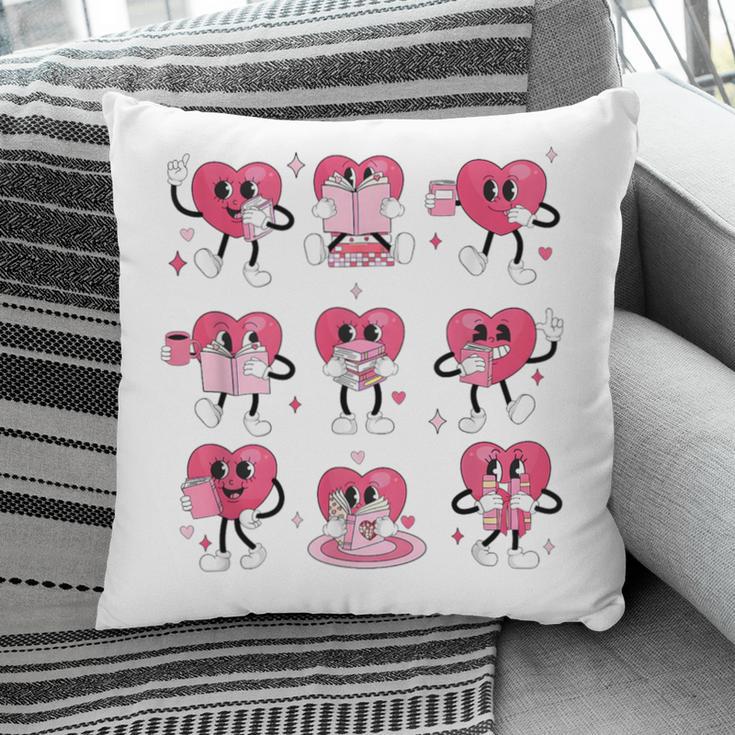 Heart Reading Books Valentine Teacher Boy Girl Book Lover Pillowcase