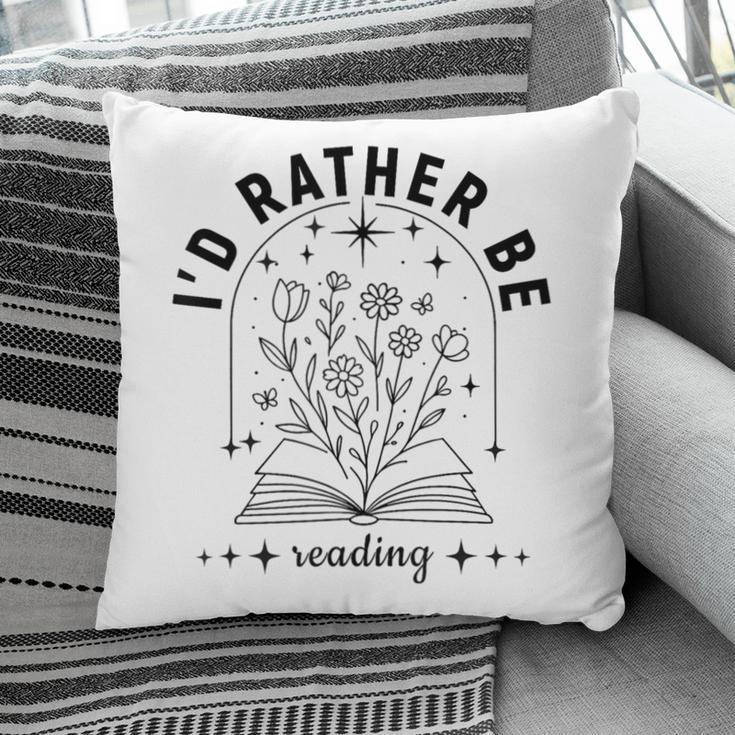 I’d Rather Be Reading Minimal Book Lover Arch Pillowcase