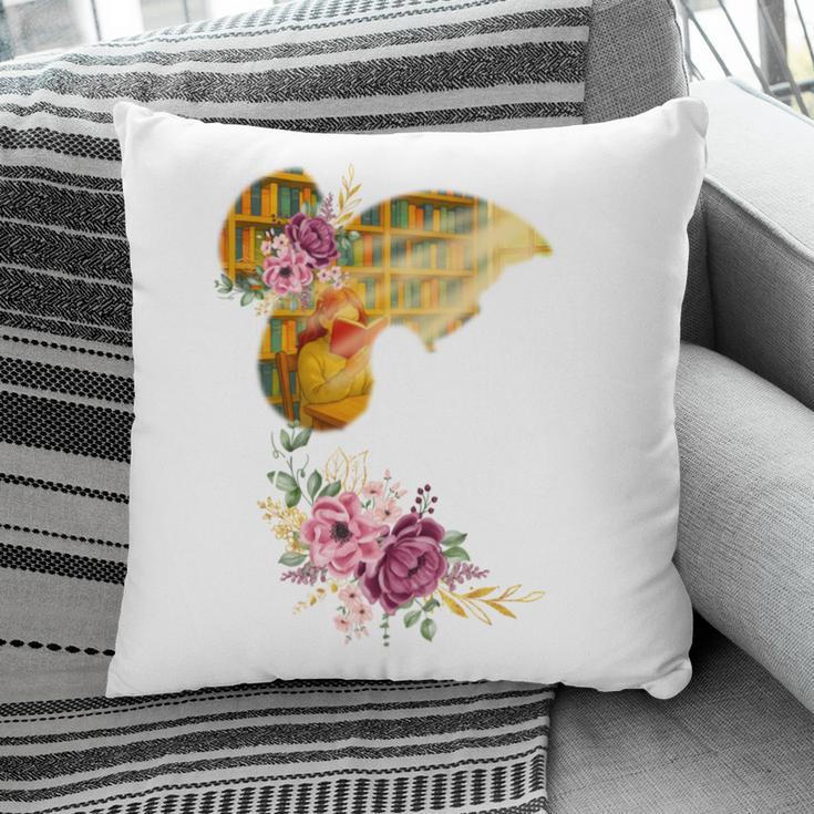 And Into The Library She Goes Book Lover Reading Bookworm Pillowcase
