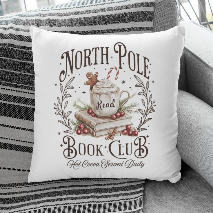North Pole Book Club Christmas Xmas Hot Cocoa Bookish Pillowcase