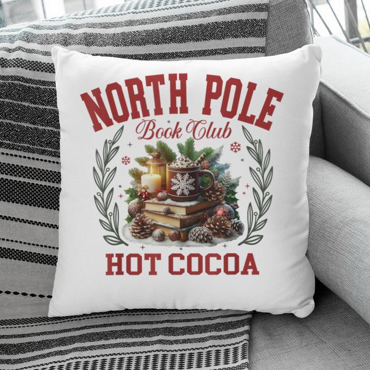 North Pole Book Club Hot Cocoa Bookworm Christmas Xmas Pillowcase