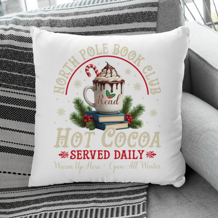 North Pole Book Club Hot Cocoa Librarians Bookish Christmas Pillowcase