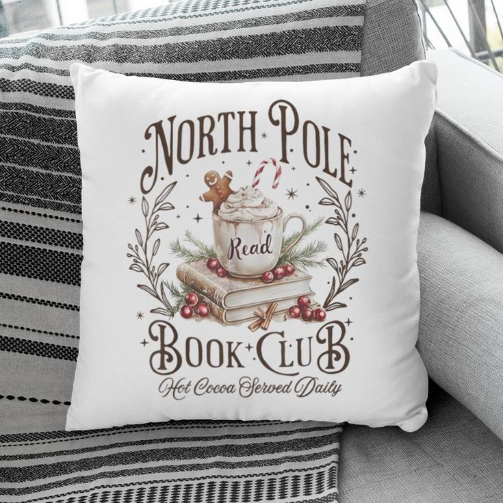 North Pole Readers Club Bookish Xmas Santa Book Reading Pillowcase