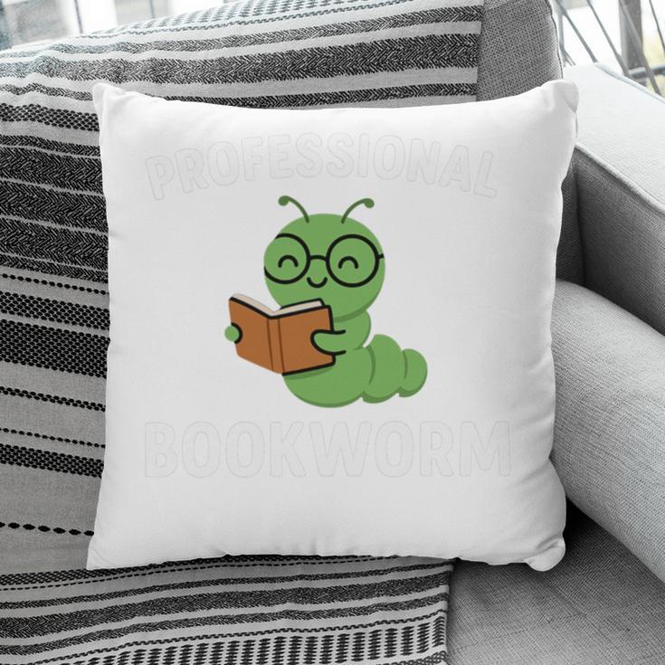 Professional Bookworm Reading Lover Cute Worm Glasses Book Pillowcase