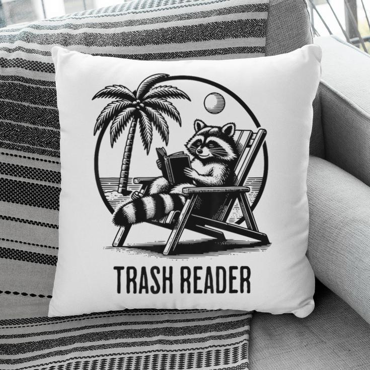 Raccoon Reading Books Summer Humor Trash Reader Pillowcase