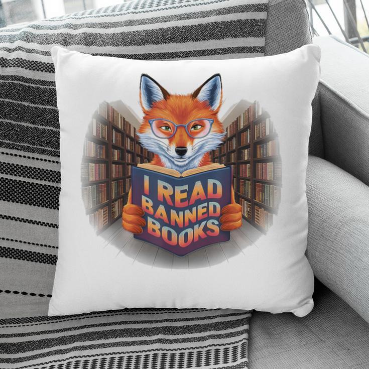 I Read Banned Books Sly Fox Reading Books Pillowcase