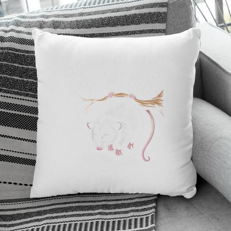 Read Books Be Weird Stay Feral Opossum Pillowcase