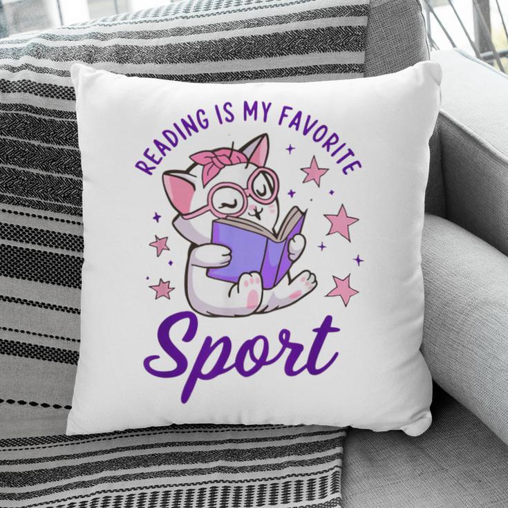 Reading Is My Favorite Sport Saying Quote Book Lovers Pillowcase