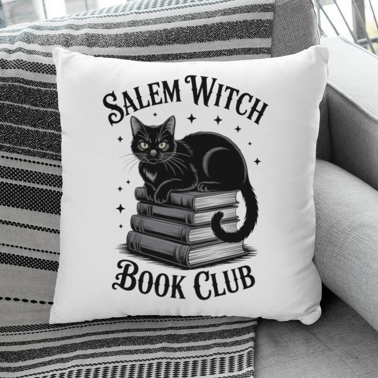 Salem Witch Book Club Bookish Halloween Cat Women Pillowcase