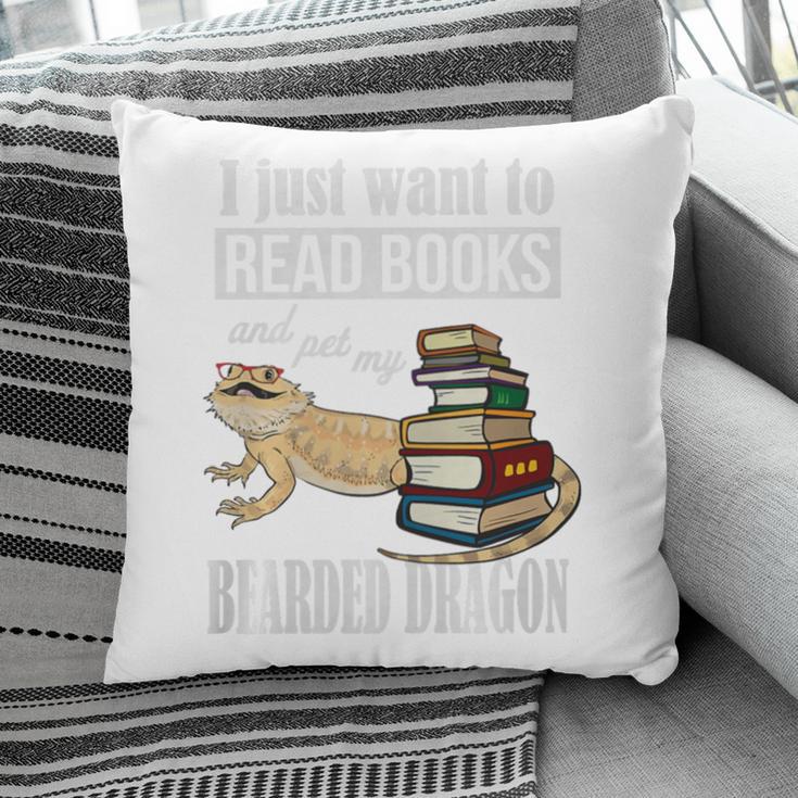 Tiny Dinosaur Read Books & Pet My Bearded Dragon Lover Premium Tri-Blend Pillowcase