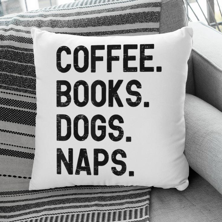 Vintage Coffee Books Dogs Naps Retro Pillowcase