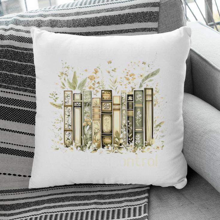 Vintage Floral Bookshelf I Have No Shelf Control Book Lovers Pillowcase