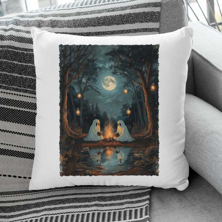 Vintage Ghost Book Reading Camping Gothic Halloween Teachers Pillowcase