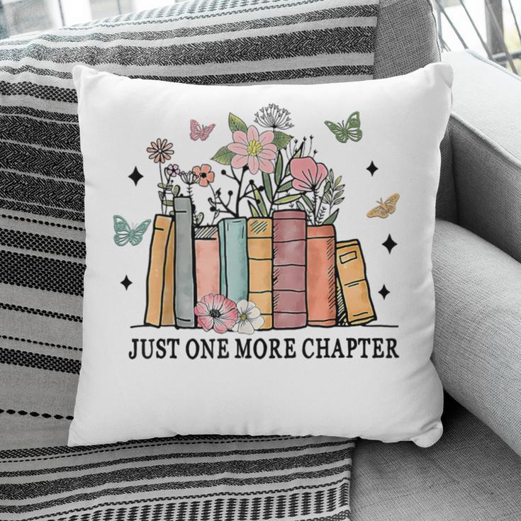 Wildflower Floral Book Just One More Chapter Pillowcase