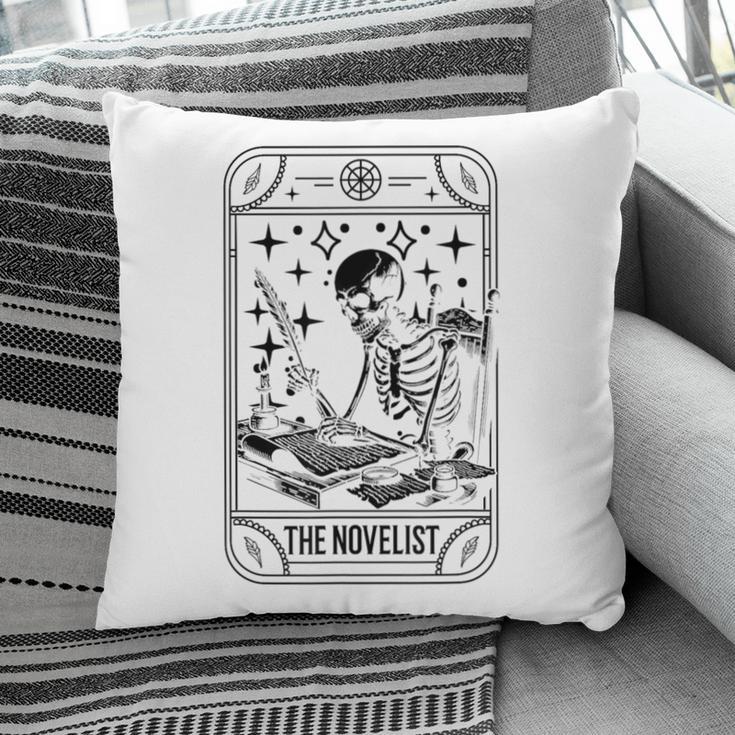 Writer Novelist Book Poetry Author Skeleton Tarot Card Pillowcase