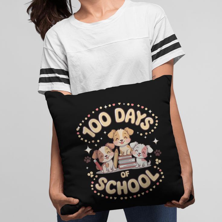 100 Days Of School Cute Puppies And Books Pillowcase