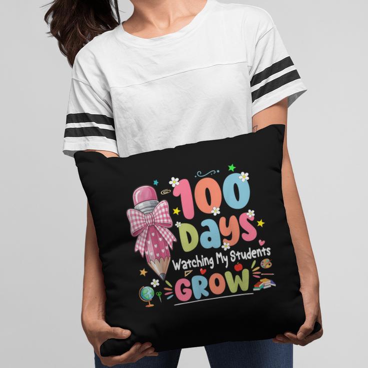 100th Day Of School Teacher Women Floral Books Pillowcase