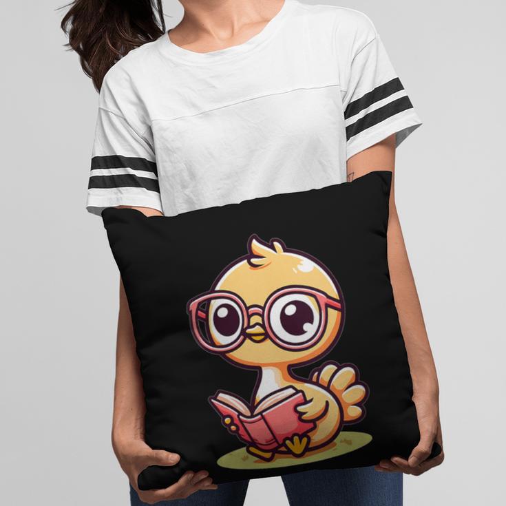 Adorable Book Lover Ostrich With Reading Glasses Cute Pillowcase