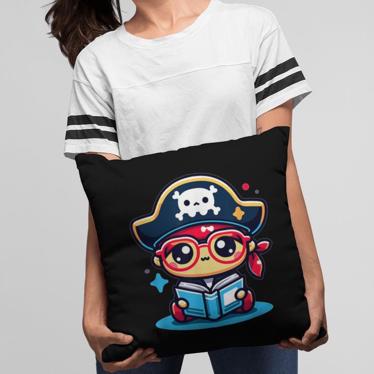Adorable Book Lover Pirate With Reading Glasses Cute Pillowcase