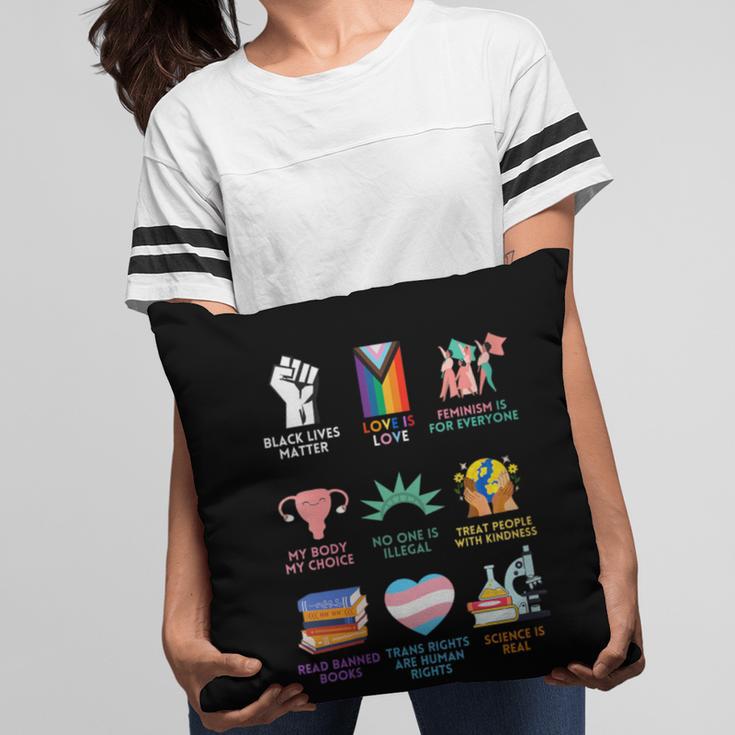 Ally Anti Trump Liberal BLM Love Is Love Banned Books Icons Pillowcase