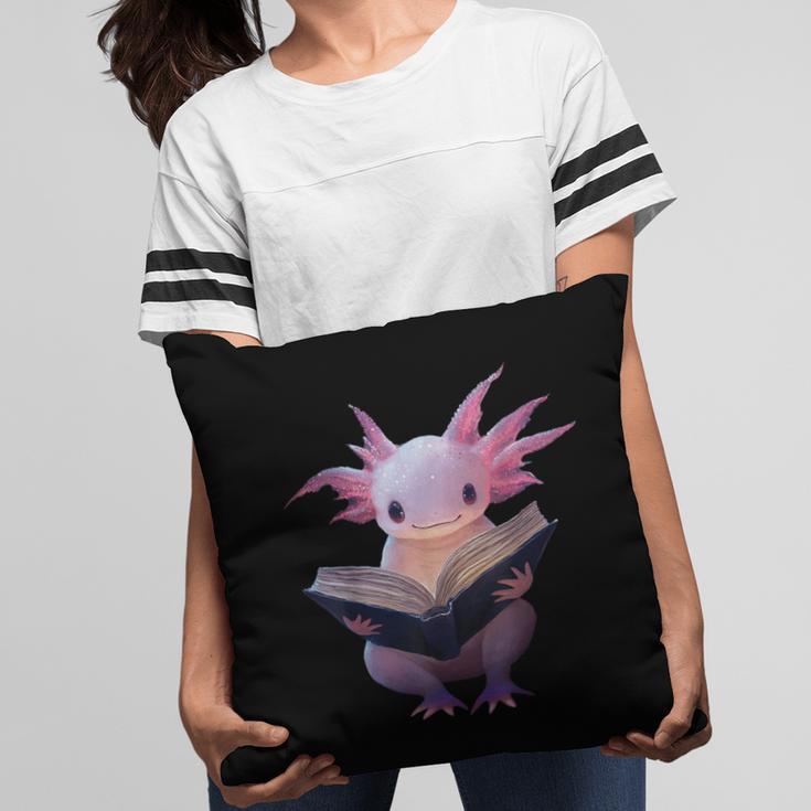 Axolotl Bookworm Reading Book Kawaii Graphic Pillowcase Axolotl Bookworm Reading Book Kawaii Graphic Pillowcase