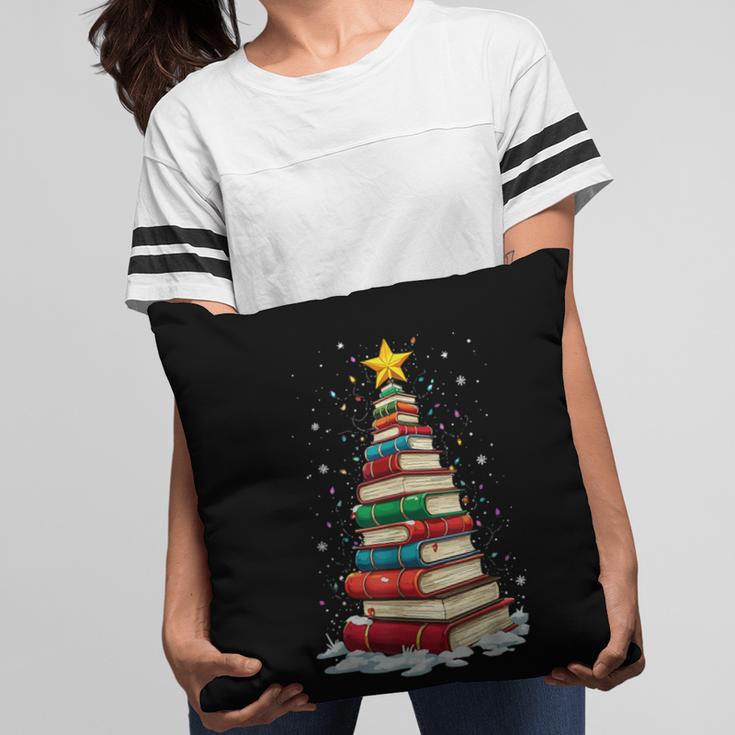 Book Christmas Tree Book Lover Teacher Librarian Pillowcase