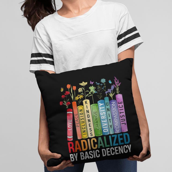 Book Flower Radicalized By Basic Decency Feminist Lgbt Pillowcase