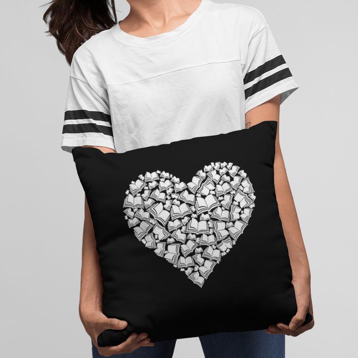 Book Lover Heart Shape Reading Librarian Library Teacher Pillowcase