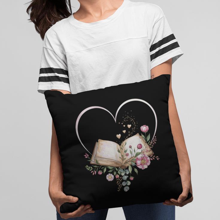 Book Lover Heart Shaped Reading Art Librarian Pillowcase
