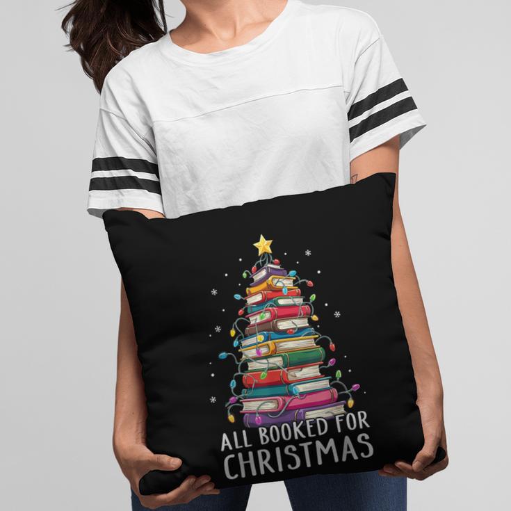 All Booked For Christmas Book Christmas Tree Lights Pillowcase