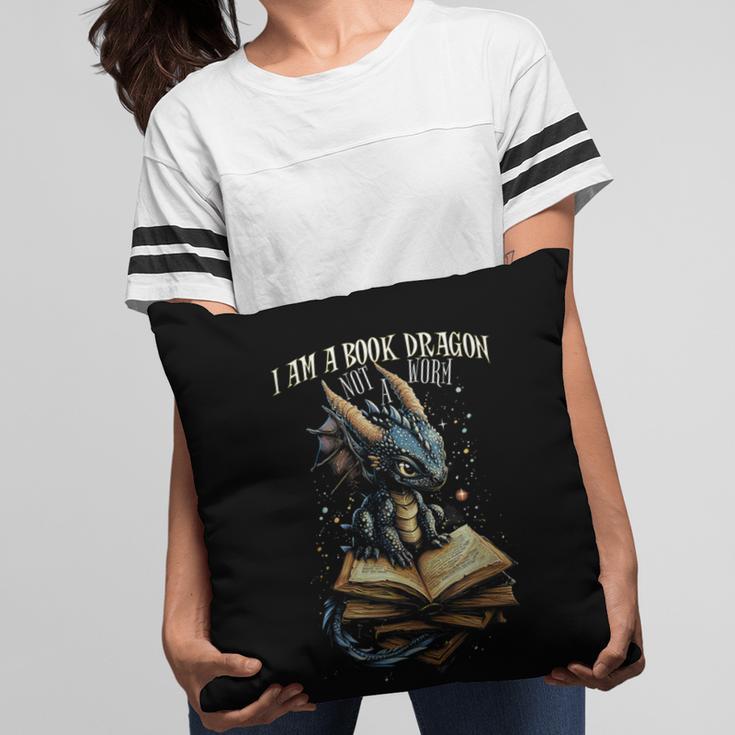 Bookish Quote I Am a Book Dragon Not a Worm Reading Book Pillowcase Bookish Quote I Am a Book Dragon Not a Worm Reading Book Pillowcase