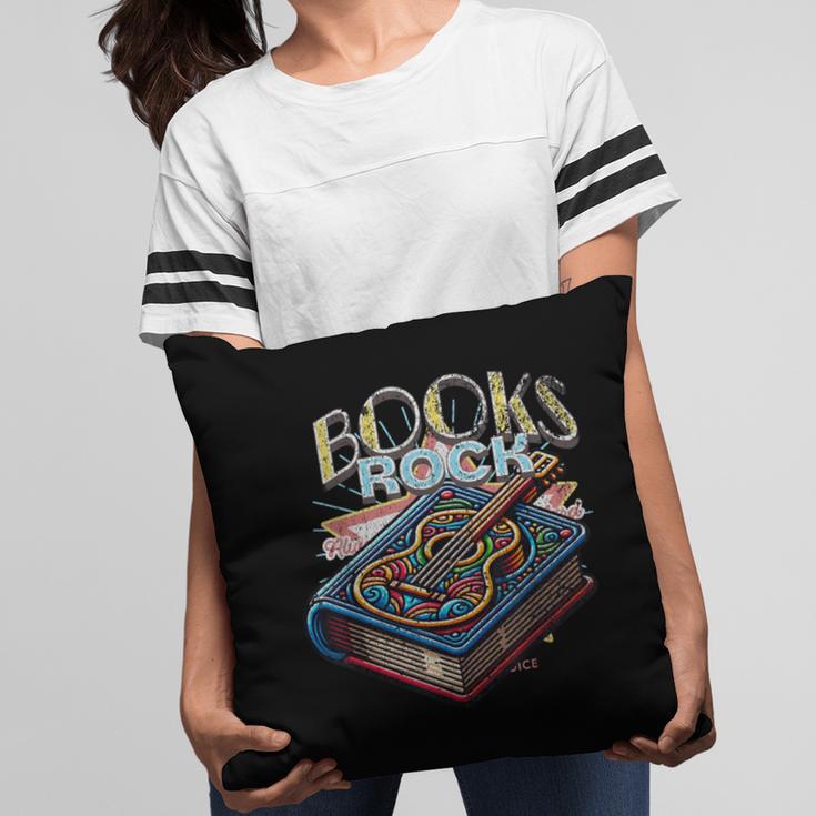 Books Rock Rock'n Roll Science Of Reading Teachers Guitar Pillowcase