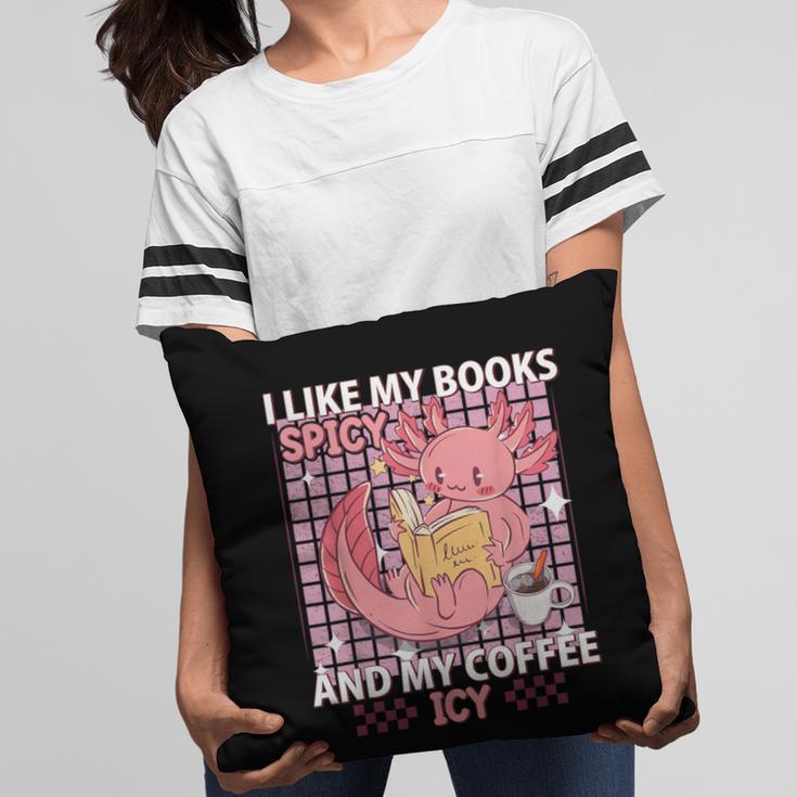 I Like My Books Spicy And My Coffee Icy Librarian Pillowcase