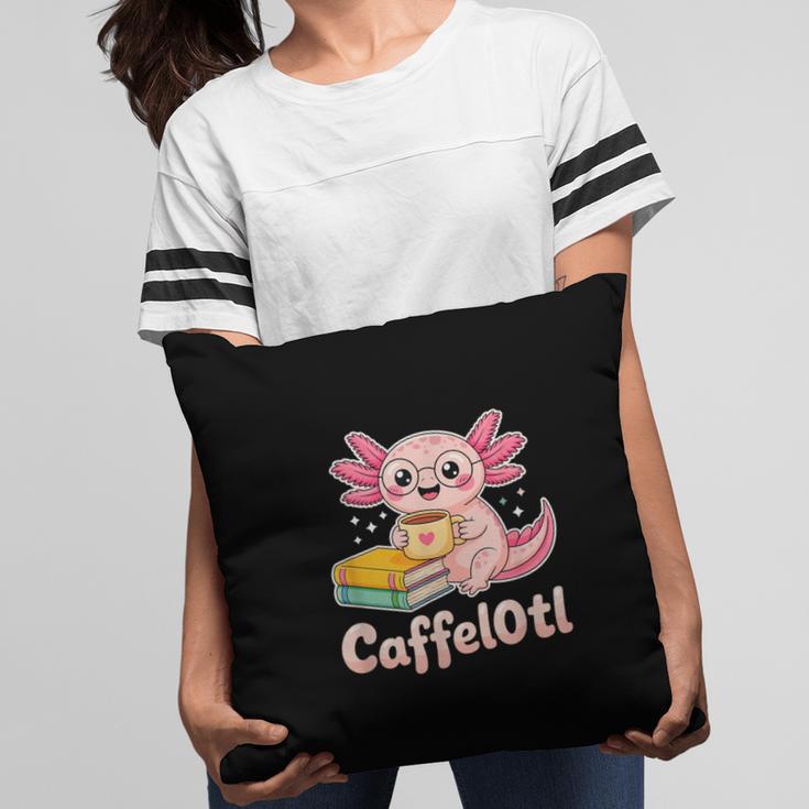 Caffelotl Cute Axolotl Pun Coffee Book Lover Kawaii Humor Pillowcase