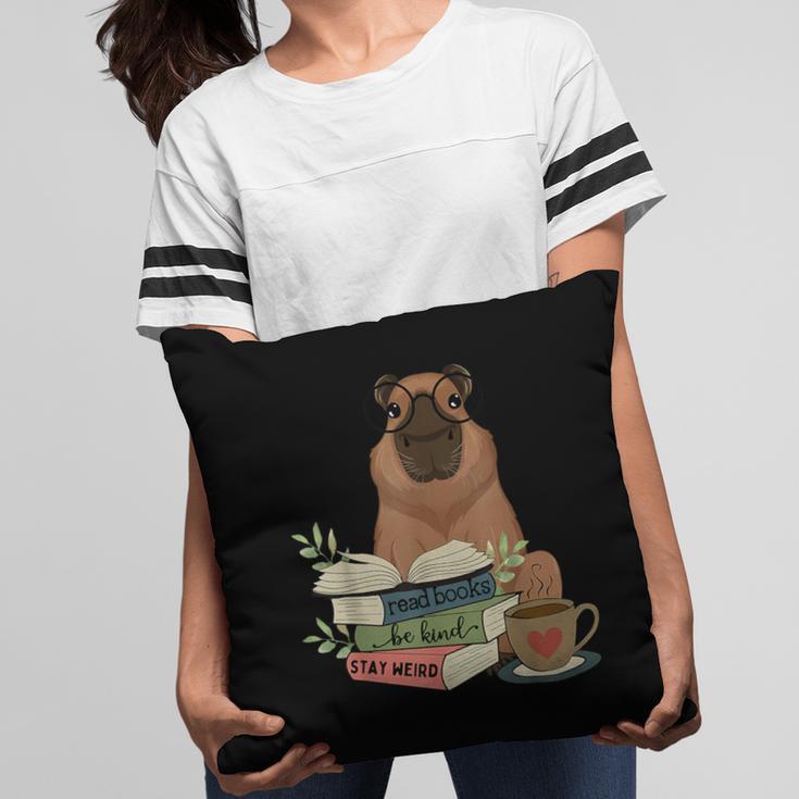 Capybara Glasses Reading Books Capybara Nerd Bookworm Pillowcase