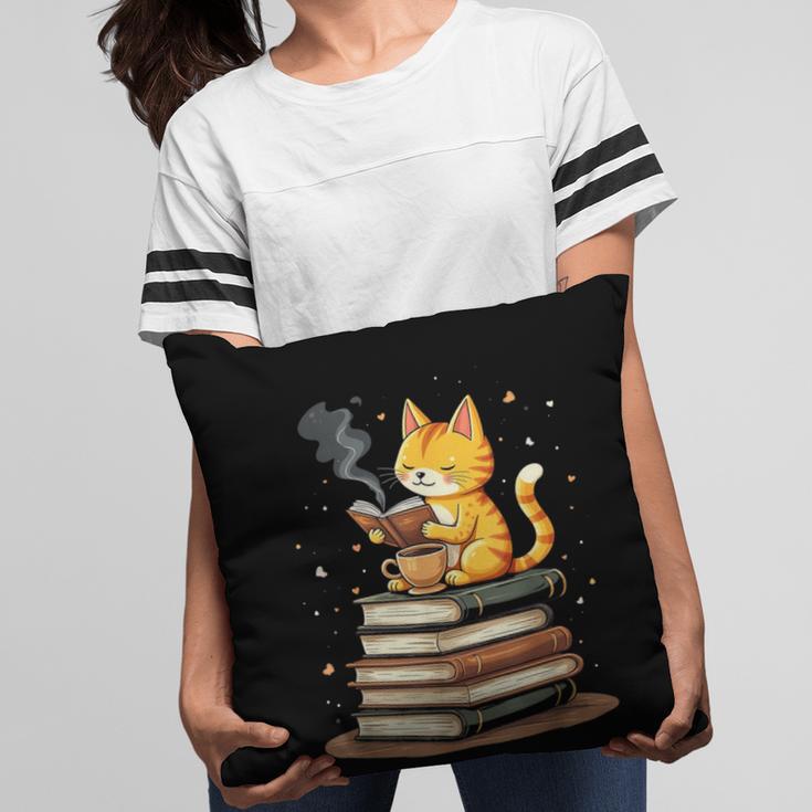 Cat Reading Books Pillowcase