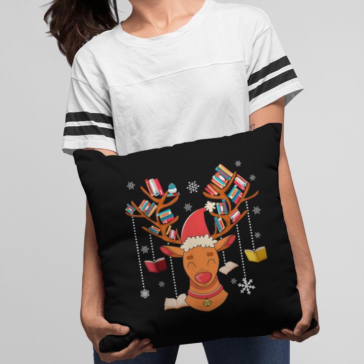 Christmas Librarian Reindeer Xmas Book Teachers Love Reading Pillowcase