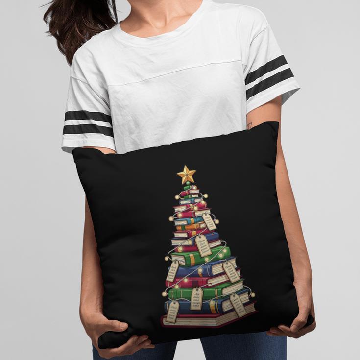 Christmas Tree Of Books For Readers And Librarians Pillowcase