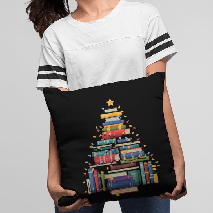 Christmas Tree Made Of Books Librarian Reader Holiday Pillowcase