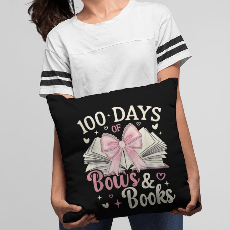 Coquette 100 Days Of Bows Books Reading 100th Day Of School Pillowcase